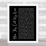 Black Veil Brides When They Call My Name Black Script Song Lyric Print