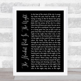 Bon Jovi The Hardest Part Is The Night Black Script Song Lyric Print
