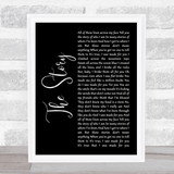 Brandi Carlile The Story Black Script Song Lyric Print