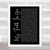 Brantley Gilbert My Faith In You Black Script Song Lyric Print