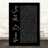 Brett Eldredge Wanna Be That Song Black Script Song Lyric Print