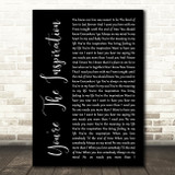 Chicago You're The Inspiration Black Script Song Lyric Print