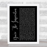 Chicago You're The Inspiration Black Script Song Lyric Print
