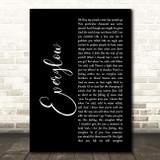 Coldplay Everglow Black Script Song Lyric Print