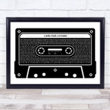 Prince Little Red Corvette Black & White Music Cassette Tape Song Lyric Music Art Print