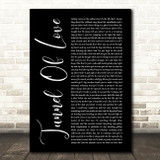 Dire Straits Tunnel of Love Black Script Song Lyric Print