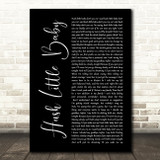 Ed Sheeran feat Wretch 32 Hush little baby Black Script Song Lyric Print