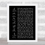 Elton John I Guess That's Why They Call It The Blues Black Script Lyric Print