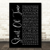 Gabrielle Aplin Start Of Time Black Script Song Lyric Print