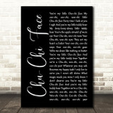 Gert Frobe & Anna Quayle Chu-Chi Face Black Script Song Lyric Print
