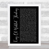 Go West King Of Wishful Thinking Black Script Song Lyric Print