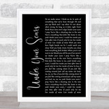 Godsmack Under Your Scars Black Script Song Lyric Print