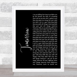 James Tomorrow Black Script Song Lyric Print