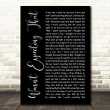 Jamie Lawson Wasn't Expecting That Black Script Song Lyric Print