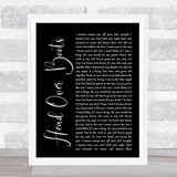 Jon Pardi Head Over Boots Black Script Song Lyric Print