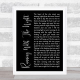 Lionel Richie Running With The Night Black Script Song Lyric Print