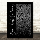 Luke Combs Even Though I'm Leaving Black Script Song Lyric Print