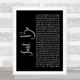 Paloma Faith Just Be Black Script Song Lyric Print