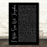 Panic! At The Disco I Write Sins Not Tragedies Black Script Song Lyric Print