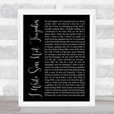 Panic! At The Disco I Write Sins Not Tragedies Black Script Song Lyric Print