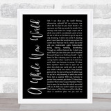 Peabo Bryson & Regina Belle A Whole New World Black Script Song Lyric Print