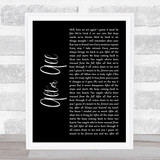 Peter Cetera and Cher After All Black Script Song Lyric Print