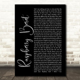 Prince Raspberry Beret Black Script Song Lyric Print