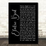 Sia Electric Bird Black Script Song Lyric Print