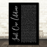 Sting & Shaggy Just One Lifetime Black Script Song Lyric Print