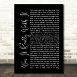 The Sherlocks Was It Really Worth It Black Script Song Lyric Print