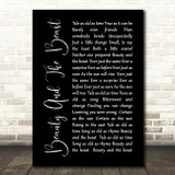 Celine Dione Beauty And The Beast Black Script Song Lyric Quote Print