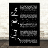 George Michael Heal The Pain Black Script Song Lyric Quote Print