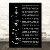The Beach Boys God Only Knows Black Script Song Lyric Quote Print
