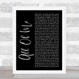 John Legend All Of Me Black Script Song Lyric Quote Print