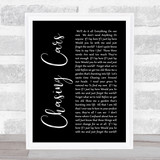 Snow Patrol Chasing Cars Black Script Song Lyric Quote Print