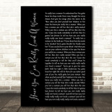Bryan Adams Have You Ever Really Loved A Woman Black Script Song Lyric Print