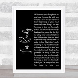 Bryan Adams I'm Ready Black Script Song Lyric Quote Print