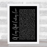 Crystal Gayle A Long And Lasting Love Black Script Song Lyric Quote Print