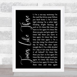 Foo Fighters Times Like These Black Script Song Lyric Quote Print