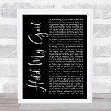 George Ezra Hold My Girl Black Script Song Lyric Quote Print