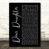 Halestorm Dear Daughter Black Script Song Lyric Quote Print