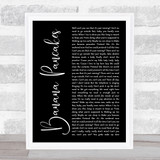 Jack Johnson Banana Pancakes Black Script Song Lyric Quote Print