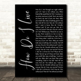 LeAnn Rimes How Do I Live Black Script Song Lyric Quote Print