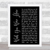 Pink Floyd Wish You Were Here Black Script Song Lyric Quote Print