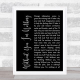 Placebo Without You I'm Nothing Black Script Song Lyric Quote Print