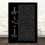 Randy Travis Forever & Ever, Amen Black Script Song Lyric Quote Print