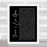 Randy Travis Forever & Ever, Amen Black Script Song Lyric Quote Print