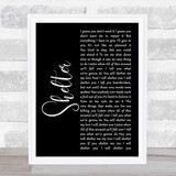 Ray LaMontagne Shelter Black Script Song Lyric Quote Print