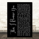 Ronan Keating This I Promise You Black Script Song Lyric Quote Print