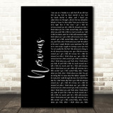 Shawn Mendes Nervous Black Script Song Lyric Quote Print